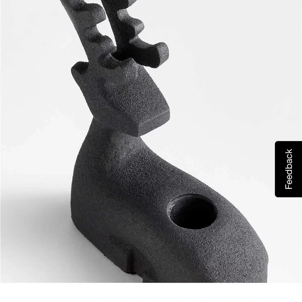 Crate & Barrel Black Reindeer Figurine